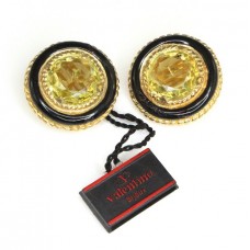 cercei Valentino Garavani. clips. " faux citrine " anii '90 Italia